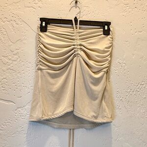 Peppermayo Cream Ruched Skirt